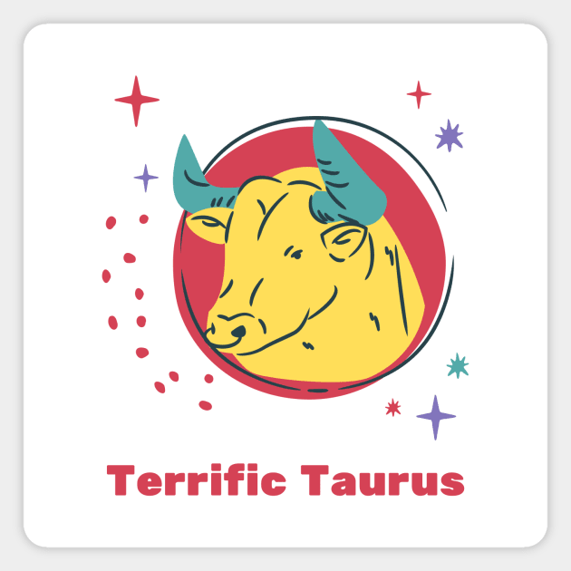 Terrific Taurus - Astrology Art Magnet by Lynx Hub